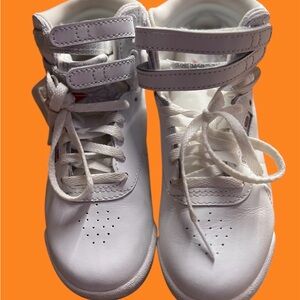 Reebok White Kids High-Top Sneakers